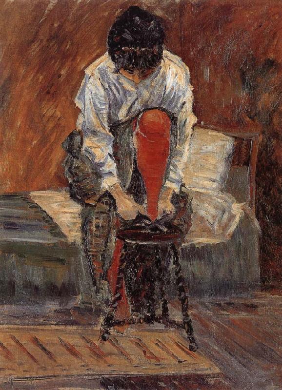 Paul Signac Red silk stockings France oil painting art
